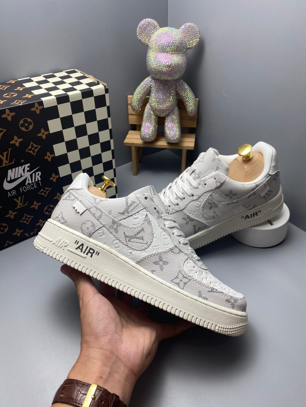 Louis Vuitton x Nike Air Force 1 Frost White Luxe Edition
