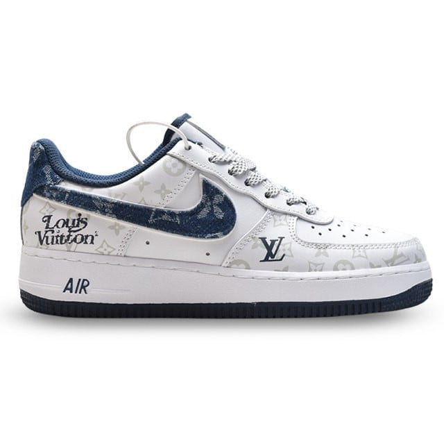 Louis Vuitton x Nike Air Force 1 White Navy Monogram