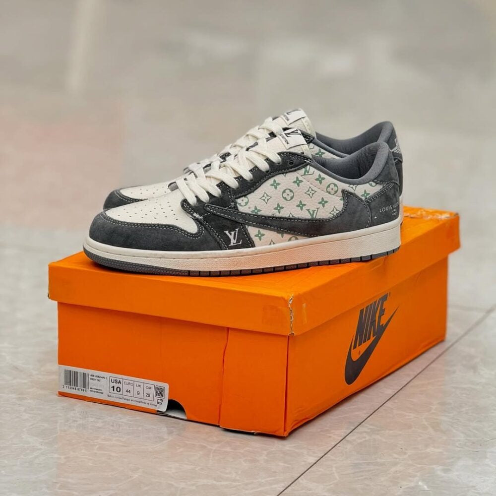 Louis Vuitton x Nike Air Jordan 1 Low “Green Monogram Suede”