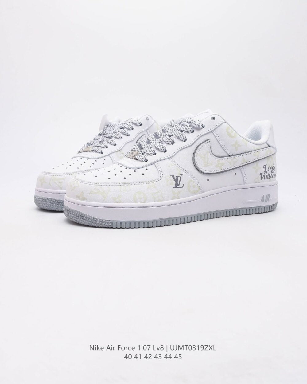 Louis Vuitton x Nike Air Force 1 Monogram Grey Frost Edition