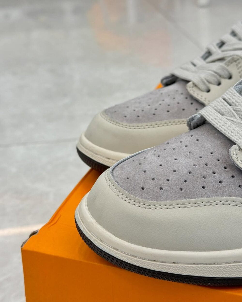 Louis Vuitton x Nike Air Jordan 1 Low “Shadow Grey Suede”