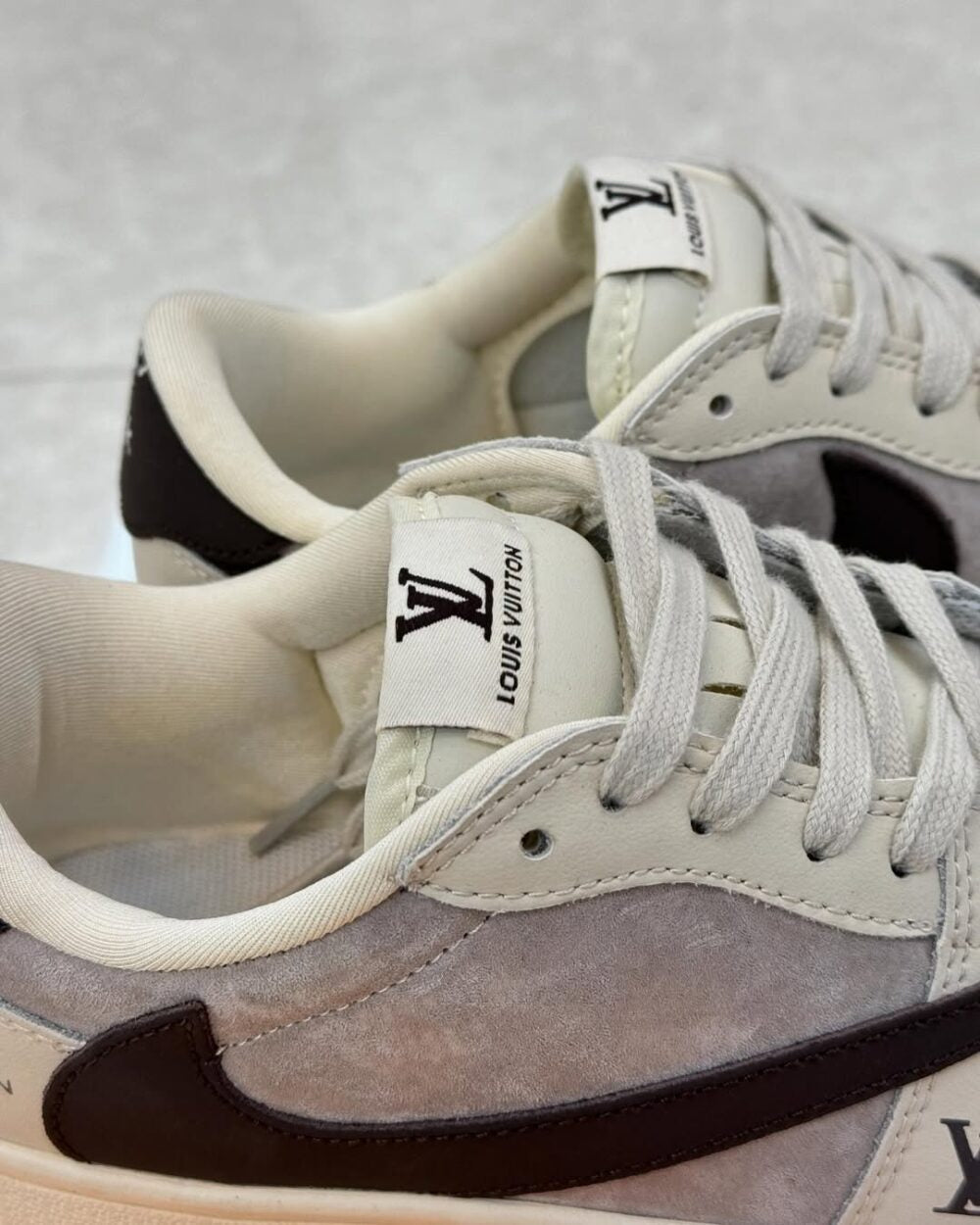 Louis Vuitton x Nike Air Jordan 1 Low “Shadow Grey Suede”