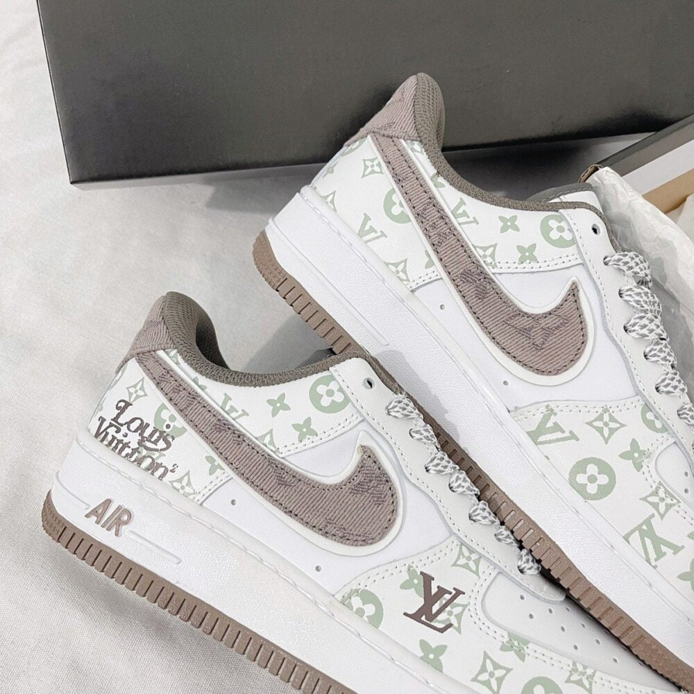 Louis Vuitton x Nike Air Force 1 White Mocha Monogram