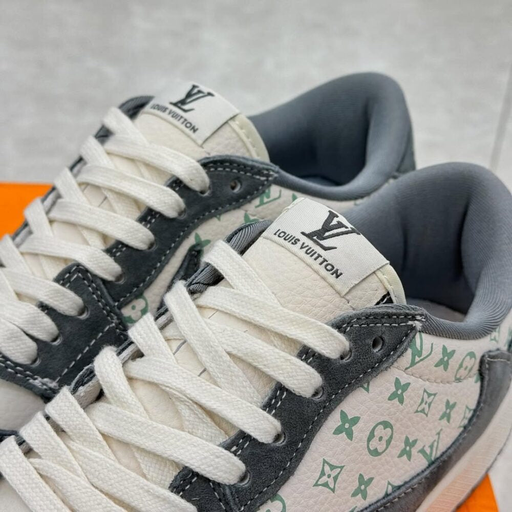 Louis Vuitton x Nike Air Jordan 1 Low “Green Monogram Suede”