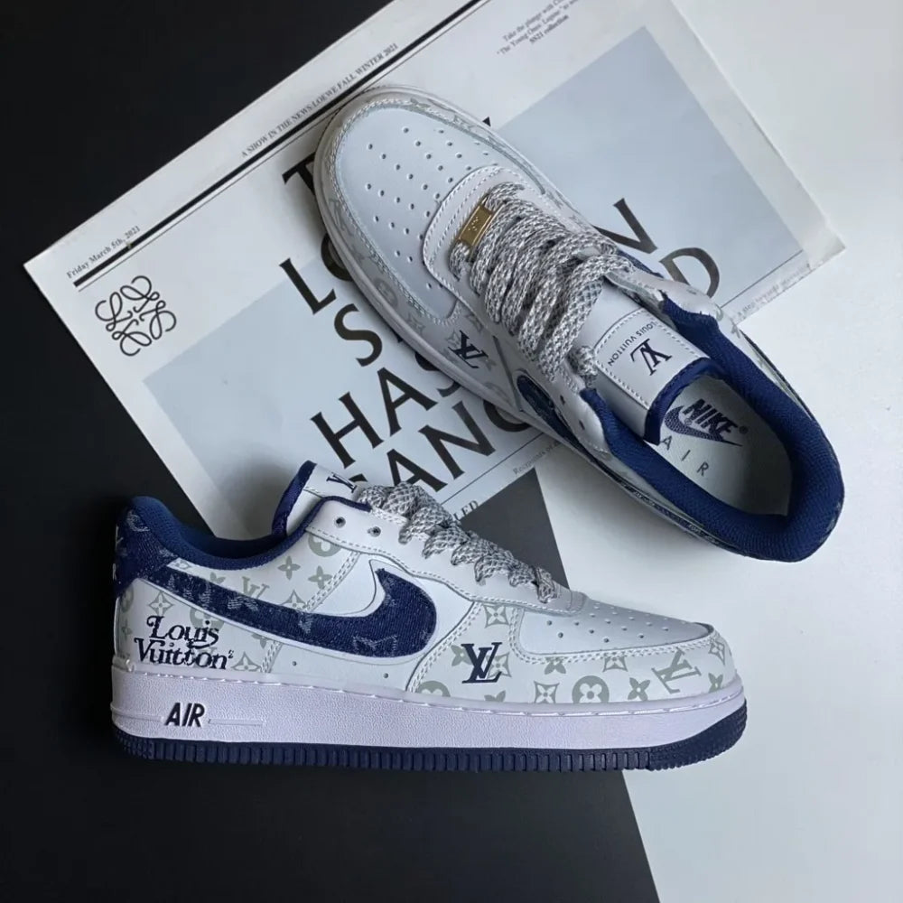Louis Vuitton x Nike Air Force 1 07 Low ‘White Blue’