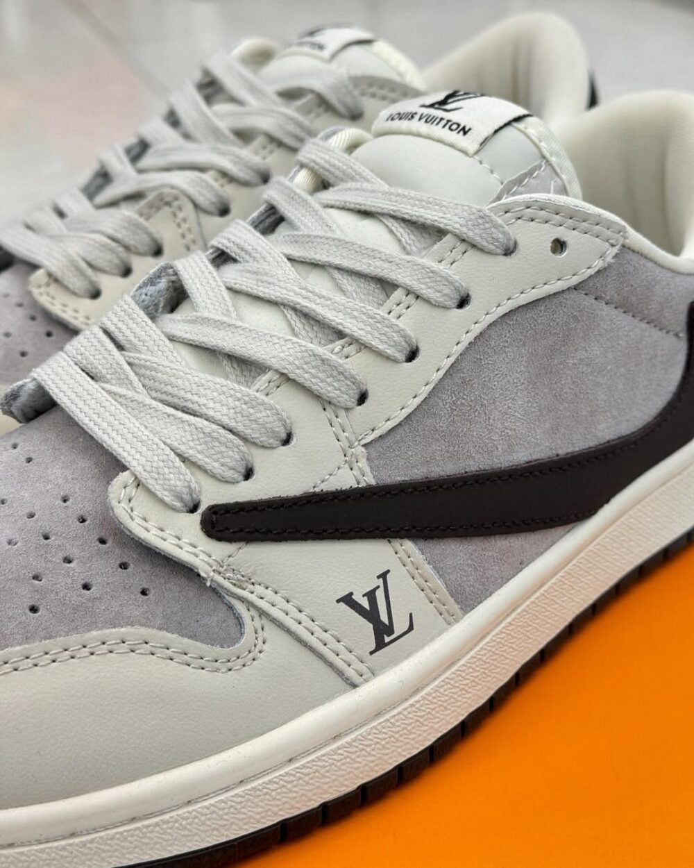 Louis Vuitton x Nike Air Jordan 1 Low “Shadow Grey Suede”