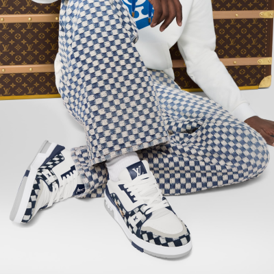 Louis Vuitton Trainer Sneaker Damier Moka Blue
